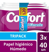 Papel Higienico Humedo Marca Confort 40 Unidades